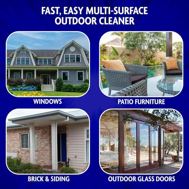 Alt view image 2 of 7 - Windex Outdoor Window and Glass Cleaner for Hose Ammonia Free, Concentrated Formula for Deep Outdoor Clean, Patio Cleaner, Compatible With All Hoses, 32 Fl Oz (Pack of 2)