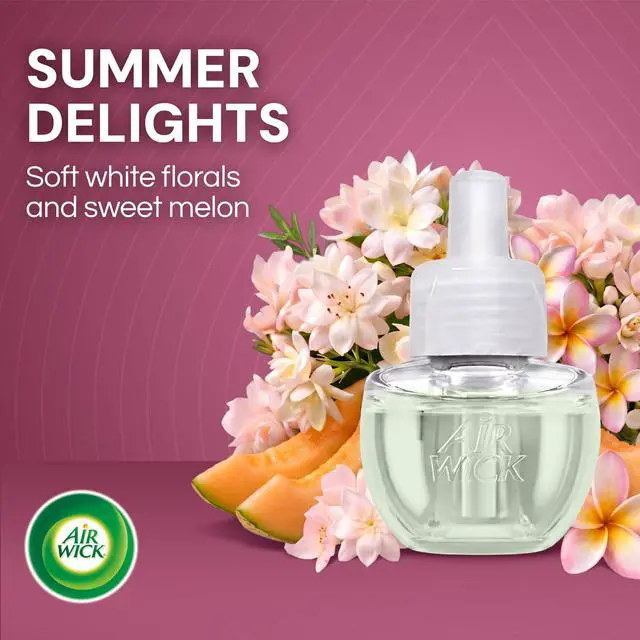 Alt view image 2 of 7 - Air Wick Plug-In Scented Oil Refills, 10 Count, Summer Delights, Air Freshener, Essential Oils, Eco Friendly