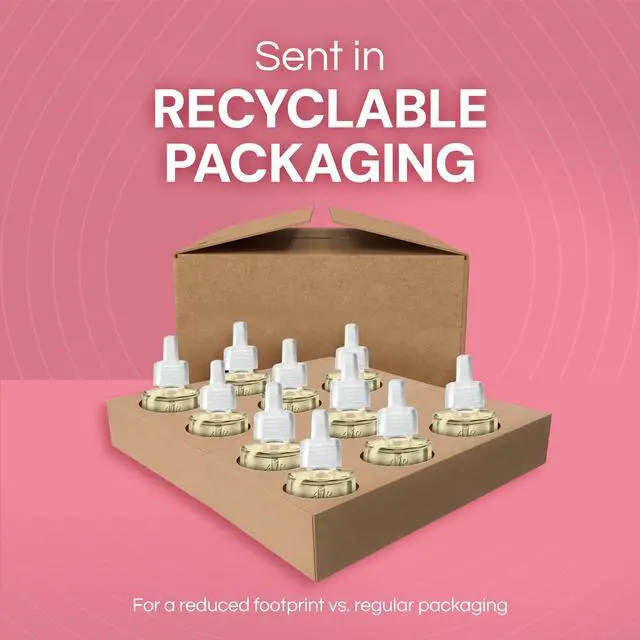 Alt view image 6 of 7 - Air Wick Plug-In Scented Oil Refills, 10 Count, Vanilla and Pink Papaya, Air Freshener, Essential Oils, Eco Friendly