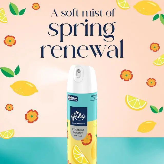 Alt view image 2 of 7 - Glade Odor Fighting Soft Mist Air Freshener Room Spray, Lemon Zest & Poppy, 8oz., 6 count