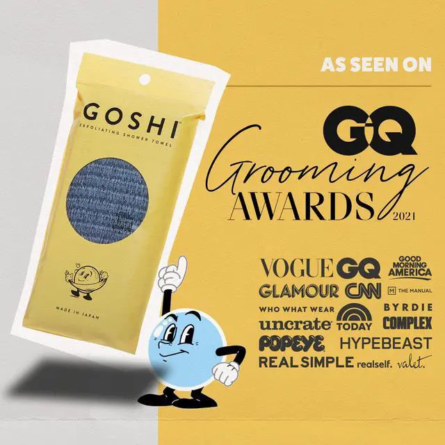 Alt view image 4 of 6 - GOSHI Exfoliating Shower Towel - Long Body Scrubber for Back Acne, KP & Smooth Skin - Durable Rip-Resistant Weave, Quick-Dry Nylon Washcloth - Ethically Crafted in Gunma, Japan - Grey