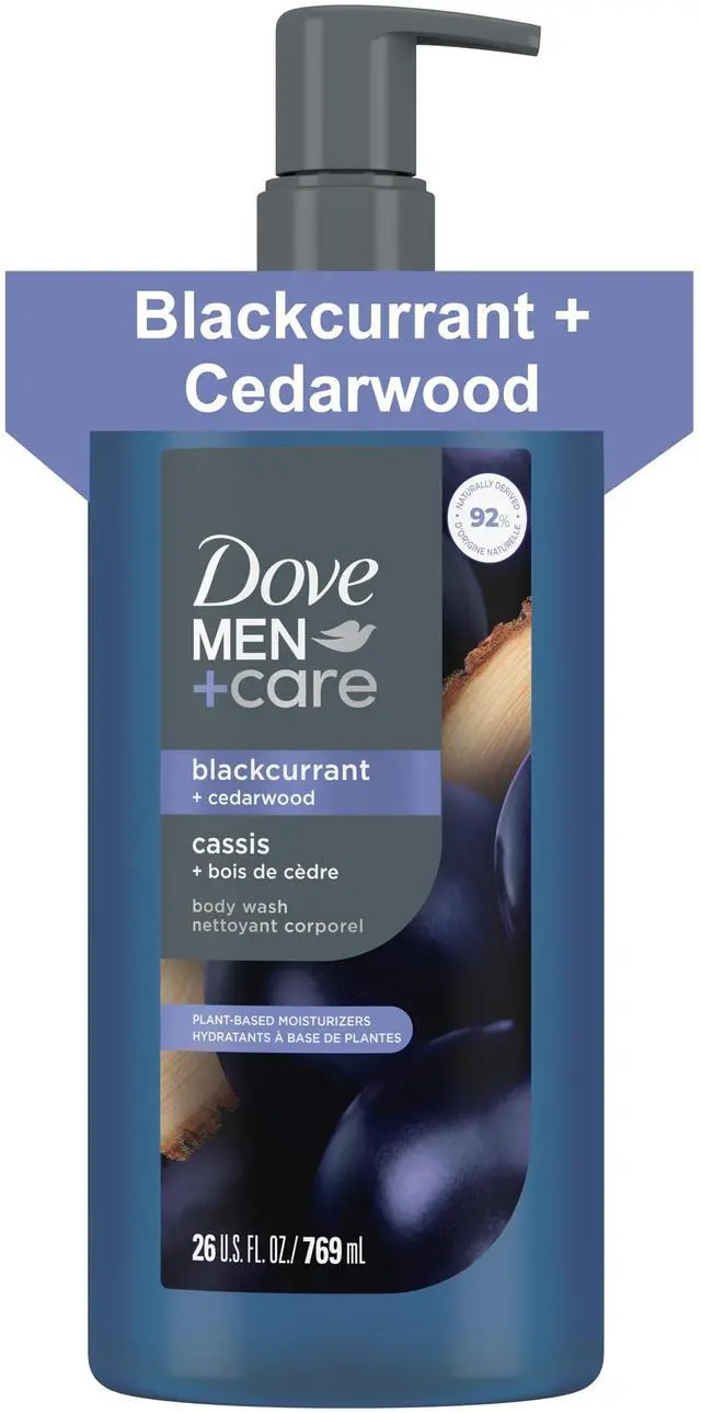 Main image of DOVE MEN Blackcurrant + Cedarwood Moisturizing Body Wash | #1 Dermatologist Body Wash for Men, Sulfate Free, Paraben Free, & Dye Free | 26oz