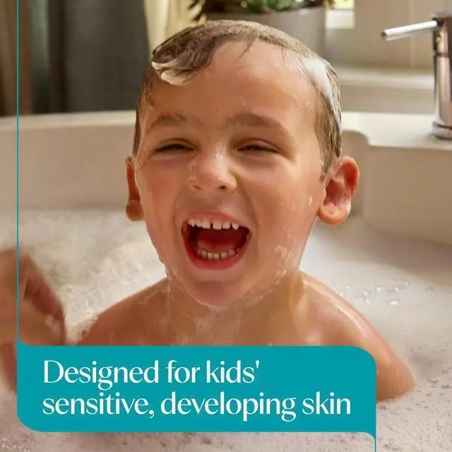 Alt view image 4 of 7 - Aveeno Kids Sensitive Skin Face & Body Wash, Nourishing Oat Extract, Wash Away Dirt and Germs Without Drying, Kids Body Wash is Tear-Free, Hypoallergenic, Sulfate- & Dye-Free, 18 Fl Oz