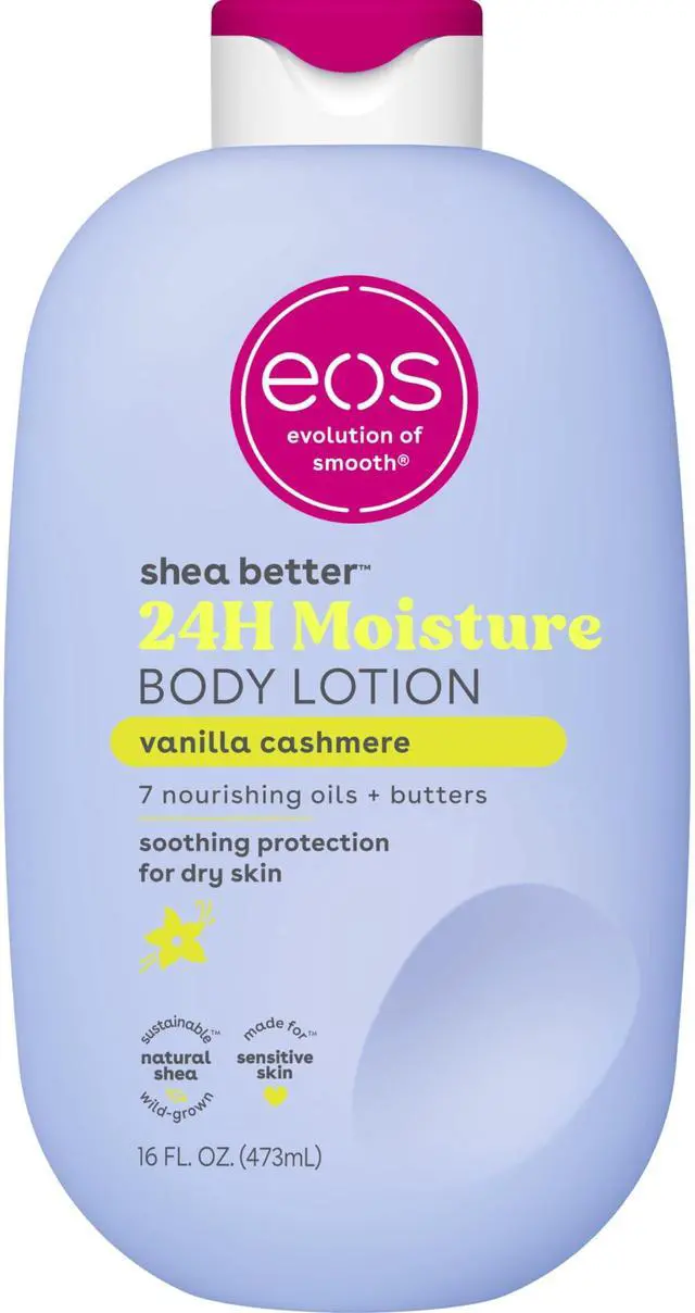 Main image of Shea Better Body Lotion Vanilla Cashmere, 24-Hour Moisture Skin Care, Lightweight & Non-Greasy, Natural Shea, Vegan, Vanilla Body Lotion, 16 fl oz