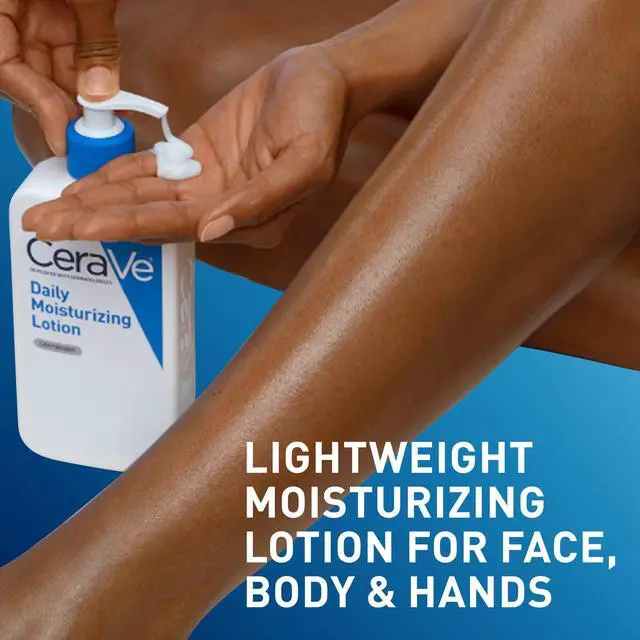 Alt view image 4 of 7 - Daily Moisturizing Lotion for Dry Skin, Body Lotion & Face Moisturizer with Hyaluronic Acid and Ceramides, Daily Moisturizer, Fragrance Free, Oil-Free, 19 Ounce