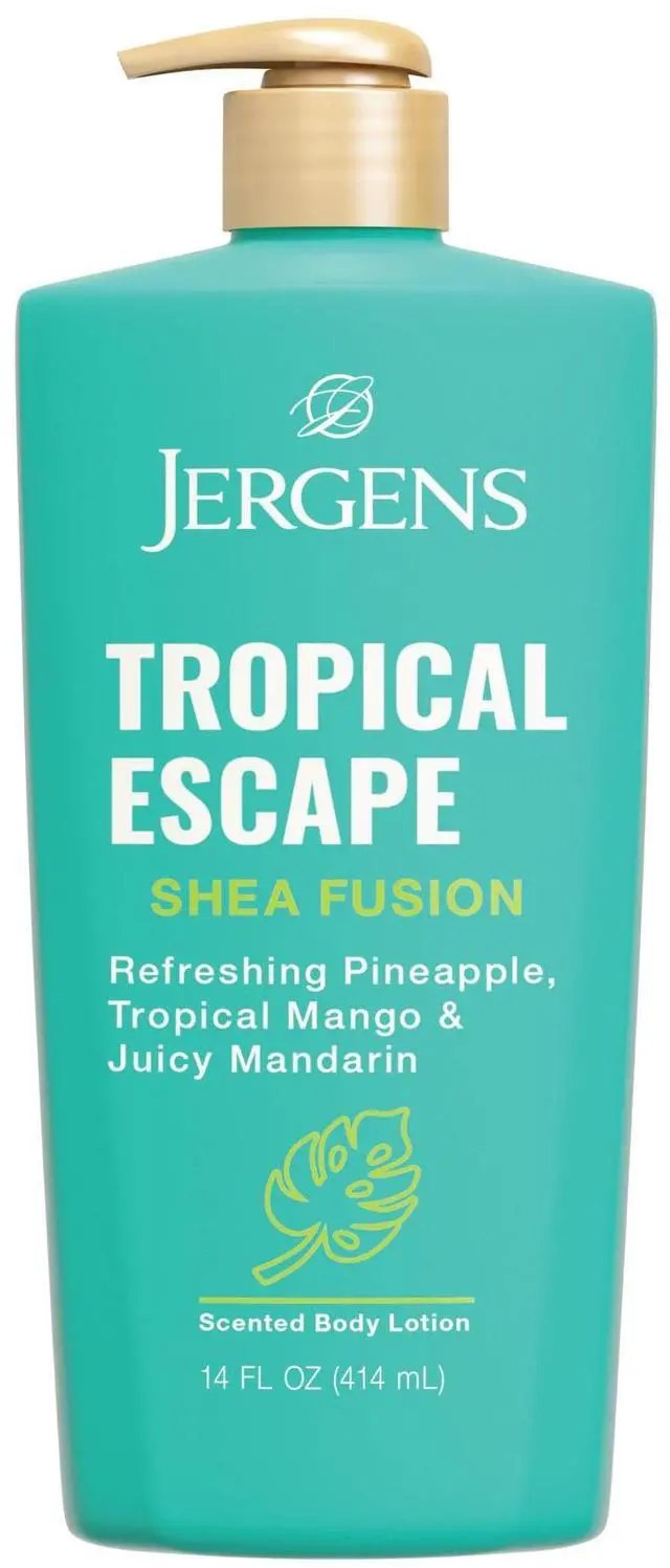 Main image of Shea Fusion Tropical Escape Body Lotion, Scented Lotion, Moisturizing Body Lotion made with Shea Butter and Vitamin E, 14 fl oz