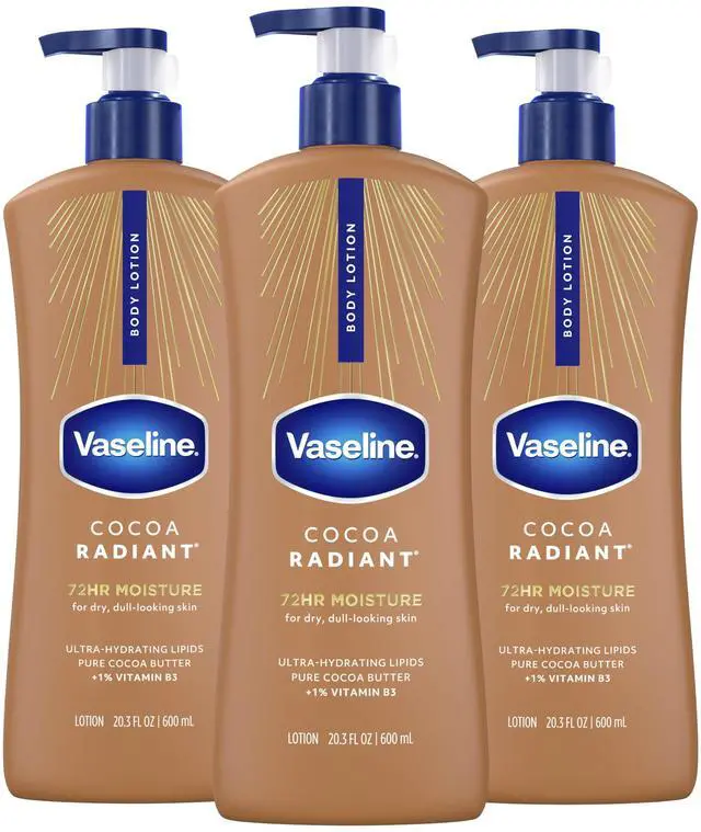Main image of Intensive Care Body Lotion Cocoa Radiant 3 count for Dry Skin Lotion Made with Ultra-Hydrating Lipids and Pure Cocoa Butter for a Long-Lasting, Radiant Glow 20.3 Oz