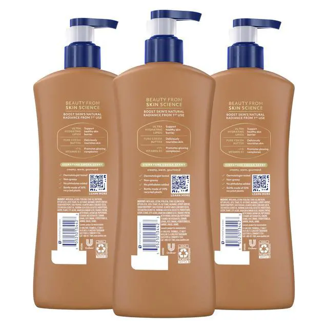 Alt view image 2 of 7 - Intensive Care Body Lotion Cocoa Radiant 3 count for Dry Skin Lotion Made with Ultra-Hydrating Lipids and Pure Cocoa Butter for a Long-Lasting, Radiant Glow 20.3 Oz