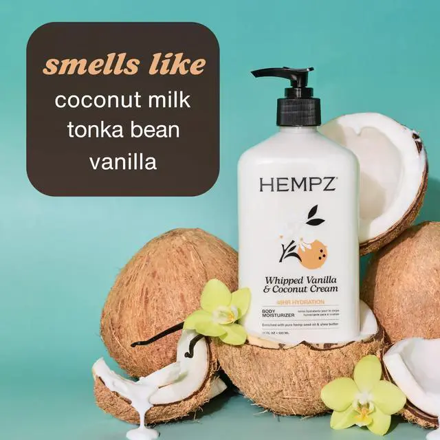 Alt view image 3 of 6 - Whipped Vanilla & Coconut Cream Body & Hand Lotion, Vegan Formula, for Men or Women, 17 oz.