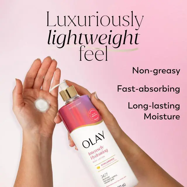 Alt view image 2 of 7 - Body Lotion for Women, Nourishing with Hyaluronic Acid Serum, Visibly Soften & Smooth Skin, 24hr Moisture & Hydration, Fast Absorbing Formula, Vitamin B3 Complex, For All Skin Types, 17 fl oz