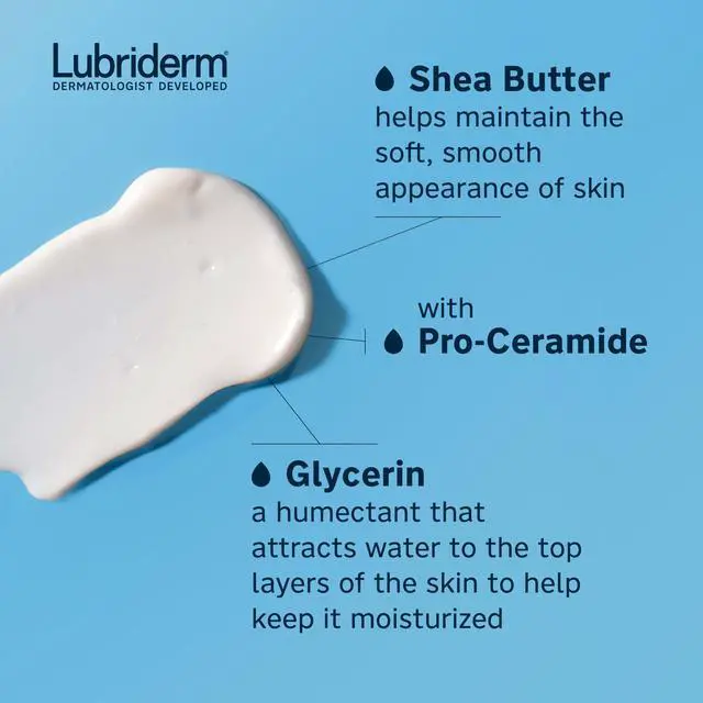 Alt view image 5 of 7 - Daily Moisture Body Lotion + Pro-Ceramide, Body Lotion for Dry Skin, Shea Butter, Glycerin, Lightly Scented Hand Lotion, Non-Greasy 24-Hour Moisturizer, Paraben & Dye Free, 24 Fl Oz