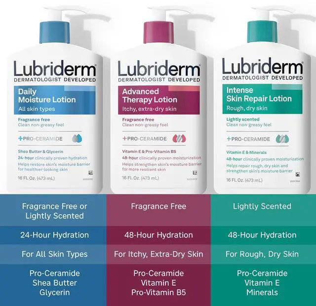 Alt view image 7 of 7 - Daily Moisture Body Lotion + Pro-Ceramide, Body Lotion for Dry Skin, Shea Butter, Glycerin, Lightly Scented Hand Lotion, Non-Greasy 24-Hour Moisturizer, Paraben & Dye Free, 24 Fl Oz