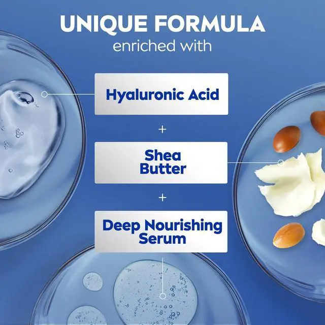 Alt view image 6 of 7 - Shea Nourish Body Lotion for Dry Skin with Hyaluronic Acid, Shea Butter and Deep Nourishing Serum, 48-Hour Body Moisturizer, 33.8 Fl Oz Pump Bottle