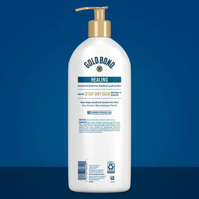 Alt view image 2 of 7 - Healing Hydrating Body Lotion with Aloe, Moisturizer for Dry to Extra Dry Skin, 24-HR Hydration to Soothe & Comfort, Non-Greasy, Dermatologist-Tested, Light Scent, 24 Oz Family Size Pump
