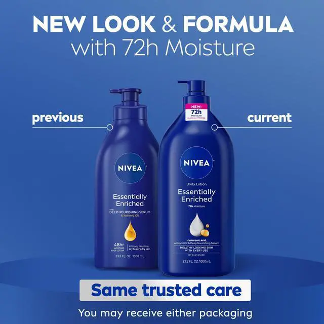 Alt view image 2 of 7 - Essentially Enriched Body Lotion for Very Dry Skin with Hyaluronic Acid, Almond Oil and Deep Nourishing Serum, 72-Hour Body Moisturizer, 33.8 Fl Oz Value Size Pump Bottle