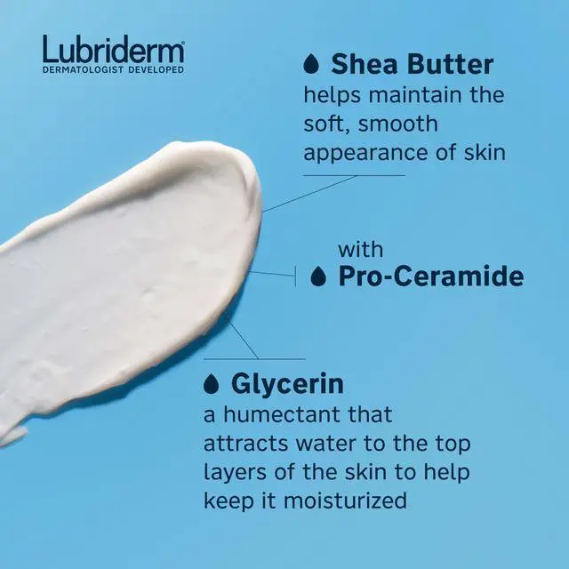 Alt view image 5 of 7 - Fragrance Free Daily Moisture Body Lotion + Pro-Ceramide, Unscented Lotion, Body Lotion for Dry Skin, Shea Butter, Glycerin, Non-Greasy 24-Hour Moisturizer, Paraben & Dye Free, 24 Fl Oz