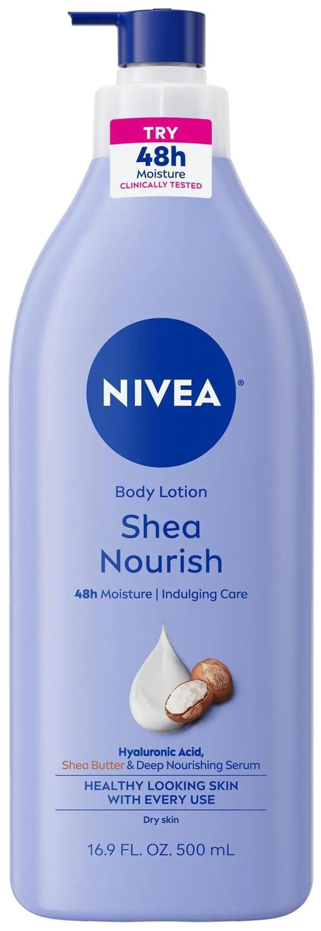 Main image of Shea Nourish Body Lotion for Dry Skin with Hyaluronic Acid, Shea Butter and Deep Nourishing Serum, 48-Hour Body Moisturizer, 16.9 Fl Oz Pump Bottle