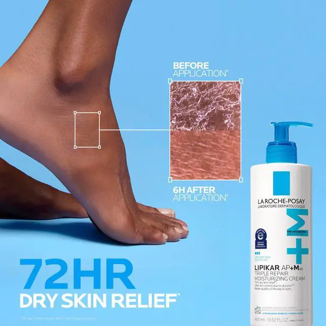 Alt view image 2 of 6 - Lipikar AP+Max Triple Repair Moisturizing Body Cream, Face and Body Lotion for Dry Skin with Shea Butter and Niacinamide, 400 mL