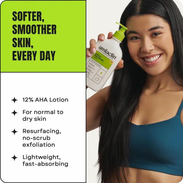 Alt view image 2 of 6 - Daily Nourish Therapeutic Body Lotion for Dry Skin - No-Scrub Exfoliator and Moisturizer 12% Lactic Acid Lotion, 14.1 oz (Packaging May Vary)