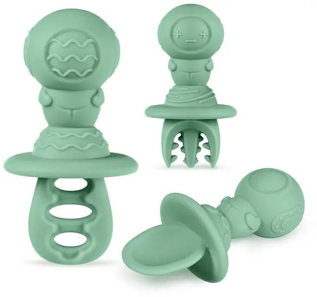 Main image of Baby Spoons for Self-Feeding, 6+ Months, First-Stage Training Spoon Set, Easy-Grip Anti-Choke Silicone, Fork Included for Later Stages, for Baby-Led Weaning