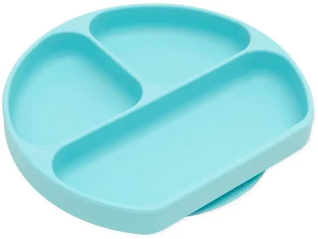 Main image of Silicone Grip Dish, Suction Plate, Divided Plate, Baby Toddler Plate, BPA Free, Microwave Dishwasher Safe , Blue-GD, 1 Count