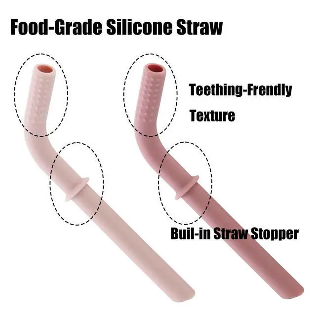 Alt view image 5 of 7 - Stainless Steel Baby Feeding Set | 2 Divided Suction Plates, 2 Spill-Proof Straw Cups with Silicone Sleeves, 2 Forks & 2 Spoons | Toddler Utensils for Baby Led Weaning, BPA-Free (Pink)