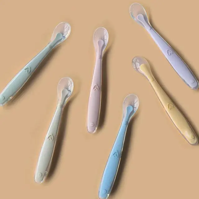 Alt view image 6 of 7 - Silicone Baby Feeding Spoons with Storage Box, First Stage Infant Soft-Tip Easy on Gums I Training Spoon Self | Utensils Supplies (Pink)