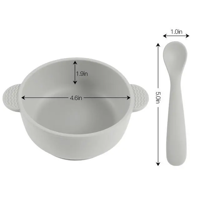 Alt view image 3 of 7 - Silicone Baby Feeding Set, 3 Pack Baby Bowls with Suction and 3 Pack Baby Spoons for Babies Toddlers Kids, BPA Free, Baby Utensils Feeding Supplies, Microwave and Dishwasher Safe