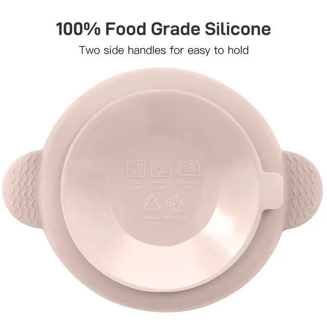 Alt view image 6 of 7 - Silicone Baby Feeding Set, 3 Pack Baby Bowls with Suction and 3 Pack Baby Spoons for Babies Toddlers Kids, BPA Free, Baby Utensils Feeding Supplies, Microwave and Dishwasher Safe
