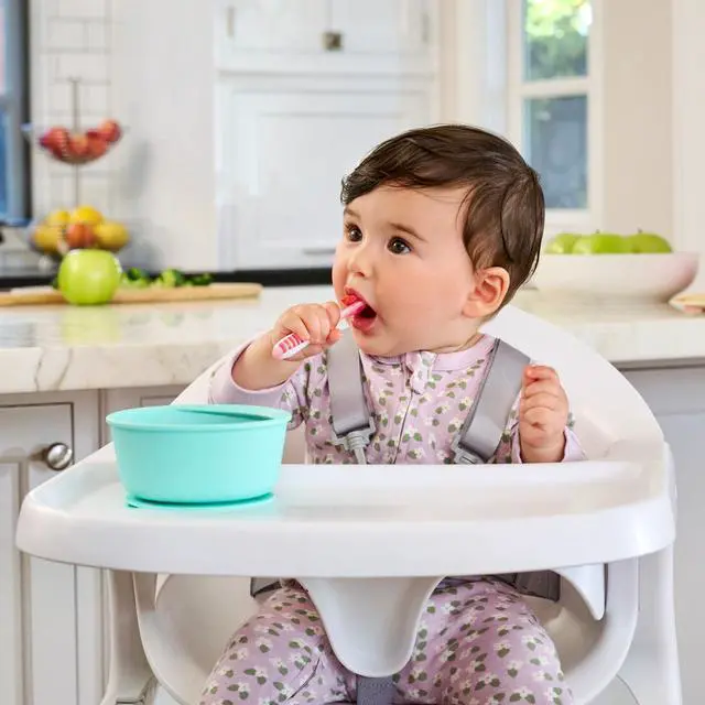 Alt view image 3 of 7 - Gentle Dip Baby Spoons for Self Feeding and Baby Led Weaning, 3 Pack, Pink/Purple