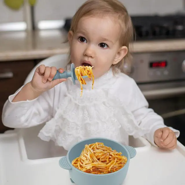 Alt view image 5 of 7 - Baby Spoons and Forks Feeding Set, 6 Pack Silicone First Stage Self Feeding Toddler Utensils, BPA Free, Baby Led Weaning Supplies for Training Spoons