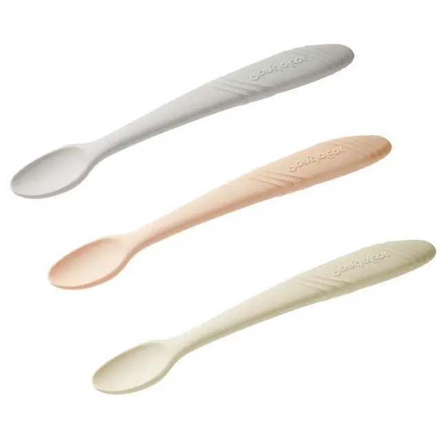 Alt view image 2 of 6 - 7 Pack Silicone Baby Feeding Spoons, First Stage Training Spoon Infant Utensils Feeding Supplies, BPA Free Gum-Friendly Soft Tip Baby Led Weaning Spoon
