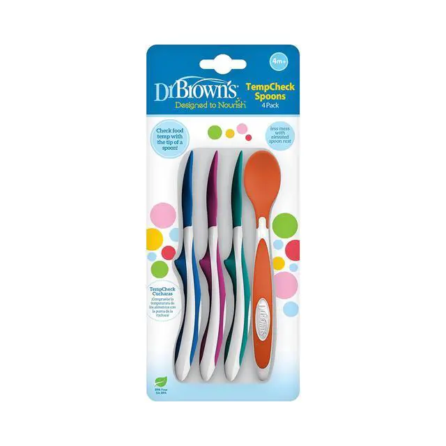 Alt view image 6 of 6 - Designed to Nourish TempCheck Spoons, 4-Pack, Blue