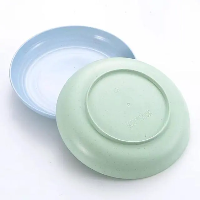 Alt view image 7 of 7 - 9 Inch Unbreakable Wheat Straw Plates - Reusable Plate Set - Dishwasher & Microwave Safe - Dinner Dishes Lightweight Plates Salad Kids Adult Plate for Kitchen Camping - BPA Free (Plate-9in)