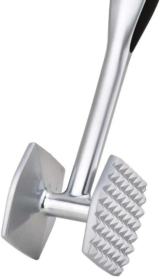 Alt view image 3 of 7 - Meat Tenderizer Hammer Tool Pounder For Tenderizing Steak Beef Poultry, Heavy Duty Dual-Sided Mallet with Soft Grip Handle - Multifunctional Kitchen Beater for Chicken,Fish, Baking