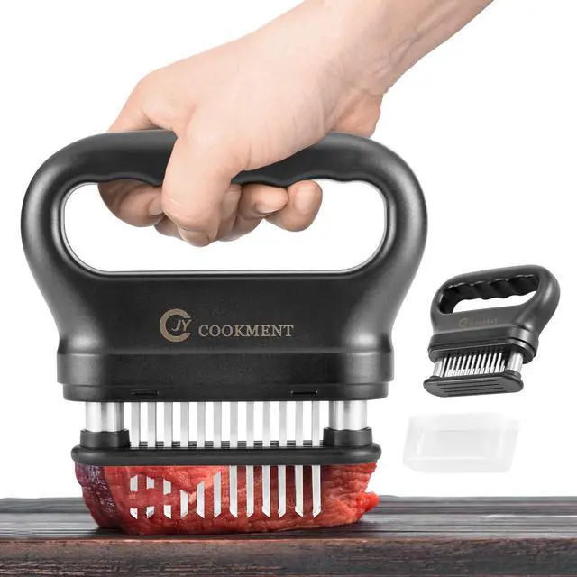 Main image of Meat Tenderizer Tool with 48 Stainless Steel Ultra Sharp Needle Blades, Kitchen Cooking Tool Best For Tenderizing, BBQ, Marinade