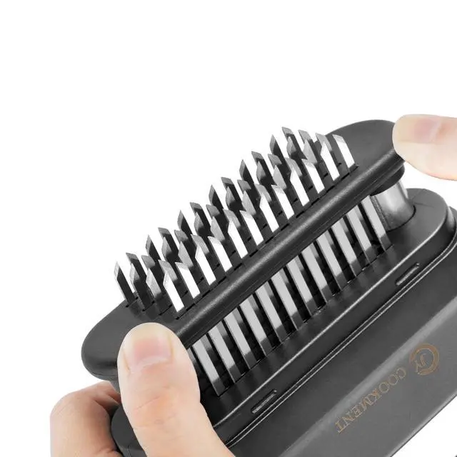 Alt view image 5 of 6 - Meat Tenderizer Tool with 48 Stainless Steel Ultra Sharp Needle Blades, Kitchen Cooking Tool Best For Tenderizing, BBQ, Marinade
