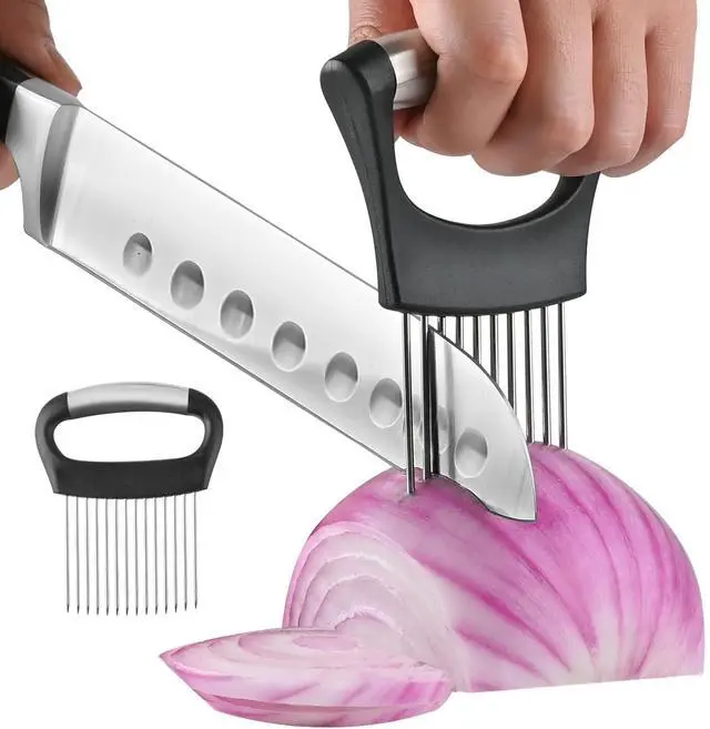 Main image of 2 PCS Onion Holder for Slicing, Vegetable Slicer Slice Cutter Chopper Guide