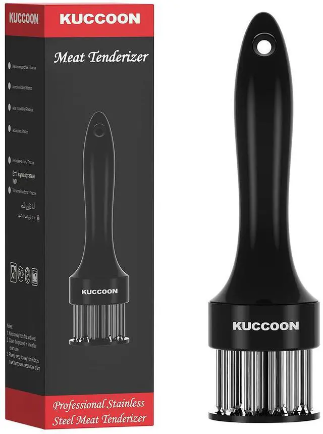 Main image of Meat Tenderizer Tool Stainless Steel Needle Ultra Sharp 24 Blades Tenderizer Tool for Tenderizing Beef Chicken Steak Veal Pork