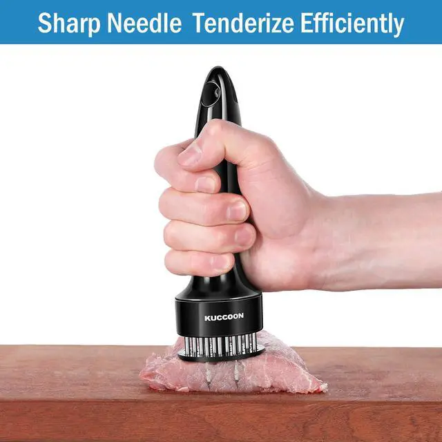 Alt view image 3 of 7 - Meat Tenderizer Tool Stainless Steel Needle Ultra Sharp 24 Blades Tenderizer Tool for Tenderizing Beef Chicken Steak Veal Pork