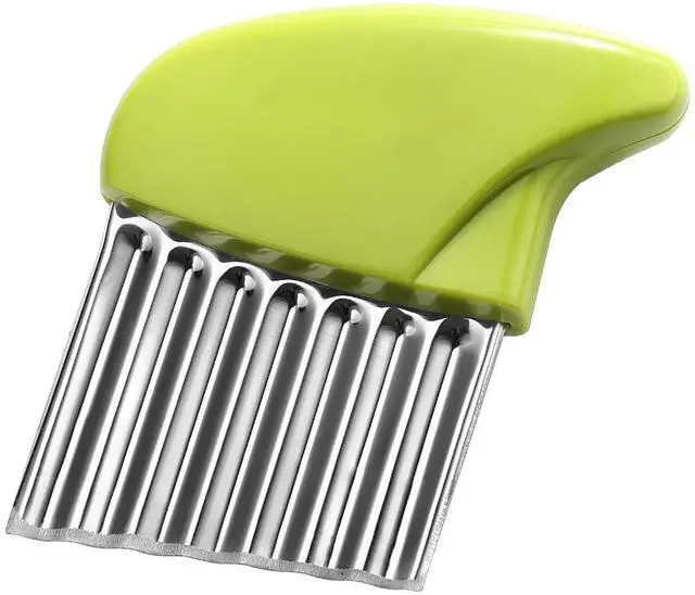 Main image of Crinkle Cutter Stainless Steel Potato Carrot Chip Vegetable Crinkle Wavy Chopper Cutter French Fry Slicer
