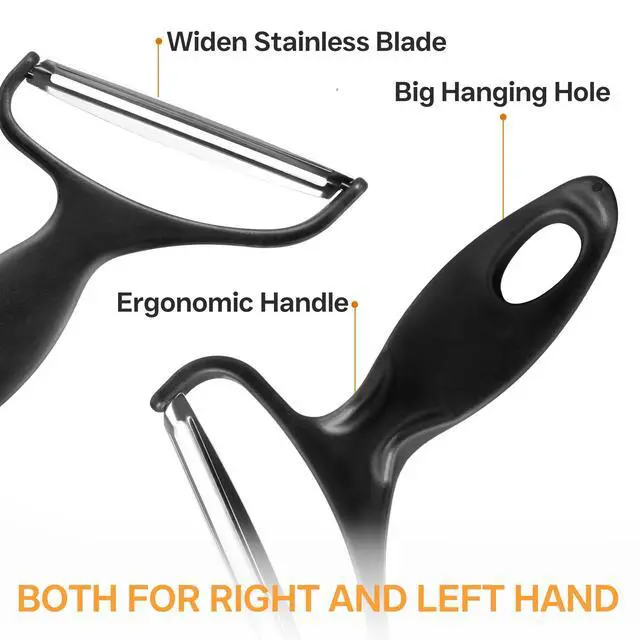 Alt view image 4 of 6 - Vegetable Peeler Large Peelers for Kitchen, Y Wide Veggie Shredder for Cabbage Lettuce Julienne, Swivel Stainless Steel Blades Big Size