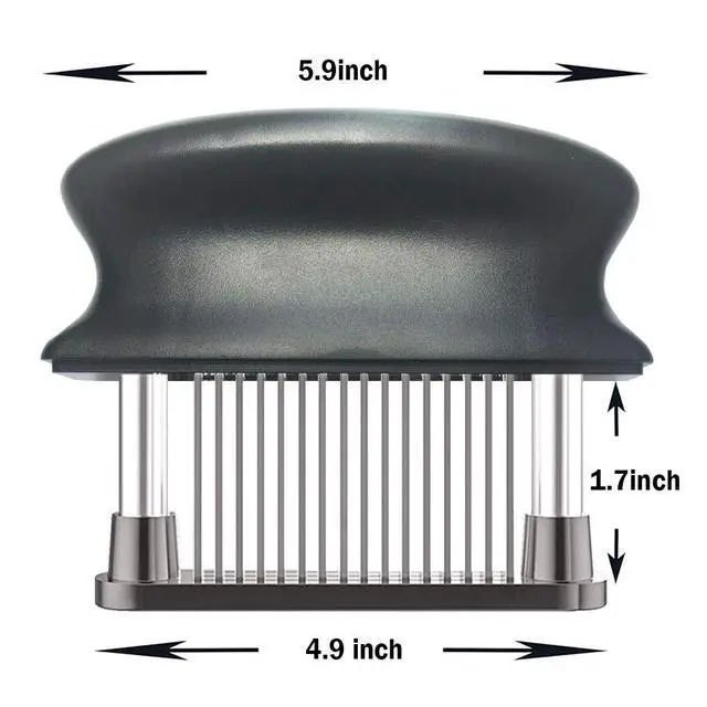 Alt view image 2 of 7 - Meat Tenderizer with 48 Stainless Steel Ultra Sharp Needle Blades Heavy Duty Cooking machine for Tenderizing Beef, Turkey, Chicken, Steak, Veal, Pork, Fish etc