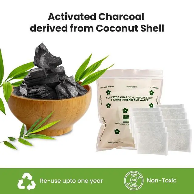 Alt view image 3 of 6 - Pack of 12 +1 - Compatible with Diaper Genie - All Natural Baby Diaper Pail Deodorizer - Overstuffed - Activated Charcoal Air Purifier - * Made by Green Piece in the USA *