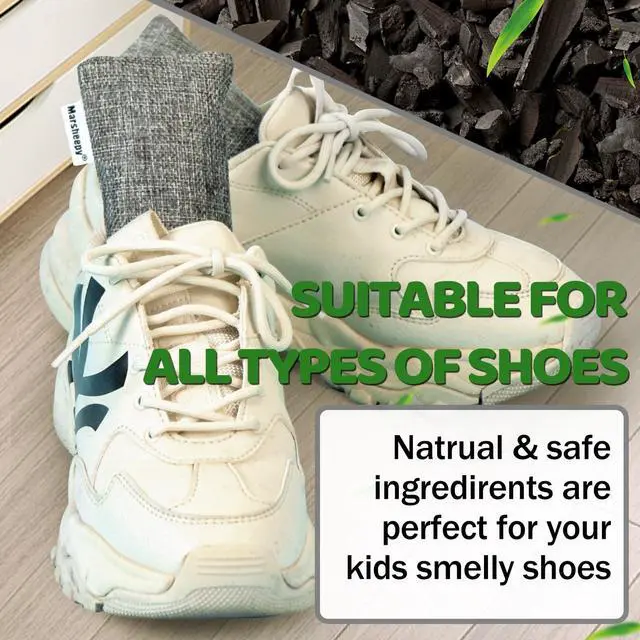 Alt view image 4 of 7 - 6 Pack Activated Charcoal Odor Absorber Bags, Shoe Deodorizer insert and Shoe Odor Remover, 100% Natural Shoes Smell RemoverShoe Odor Eliminatorr (60g X 6 PACK)