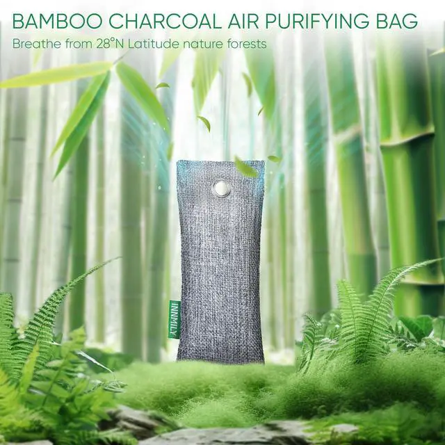 Alt view image 2 of 7 - Activated Charcoal Odor Absorber, Odor Eliminator for Strong Odor,Bamboo Charcoal Air Purifying Bags for Shoe Home Car Closet Pet, Sneaker Deodorizer, Smoke Room Deodorizer(6 x 50g)