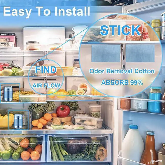 Alt view image 5 of 7 - Refrigerator Deodorizer Fridge Odor Eliminator