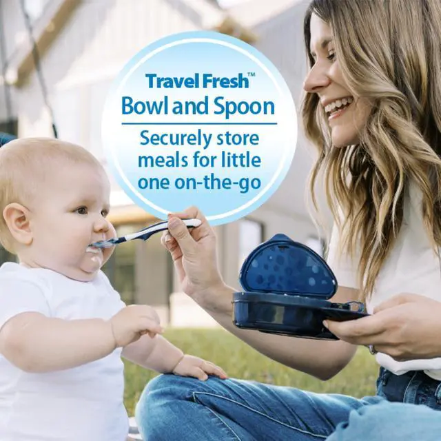 Alt view image 3 of 7 - Travel Fresh Bowl and Snap-in Spoon for Toddler Feeding On the Go, BPA-Free, 4m+ (Color May Vary)