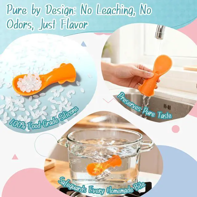 Alt view image 4 of 7 - Infant Feeding Essentials & Baby Food Pouches Attachable Toppers: Seamless, Non-Drip Spoons for Baby's Diet, Compatible with Assorted Pouch Forms, Perfect for Infants 3+ Months, Pack of 5