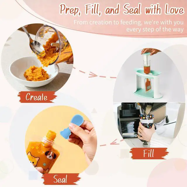 Alt view image 7 of 7 - Infant Feeding Essentials & Baby Food Pouches Attachable Toppers: Seamless, Non-Drip Spoons for Baby's Diet, Compatible with Assorted Pouch Forms, Perfect for Infants 3+ Months, Pack of 5